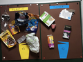 Plakat o tematyce recyclingu wykonany przez uczniów