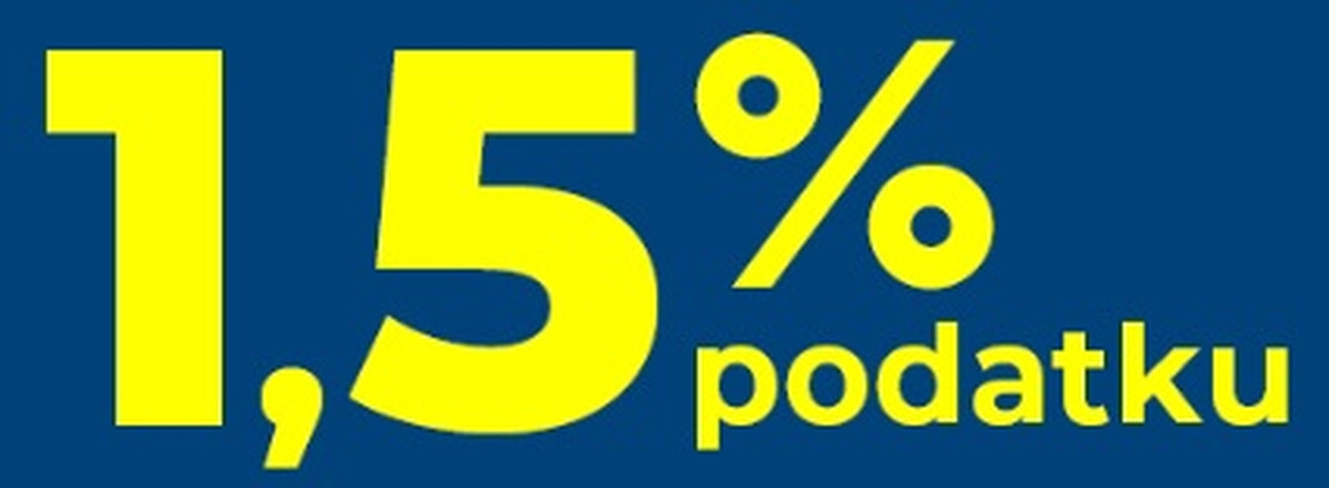 grafika z napisem 15 podatku