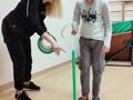 1. Nakładania okręgu na pachołek przez ucznia