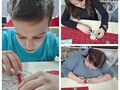3. Wychowankowie ozdabiają świąteczne ozdoby 