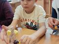 4. Uczeń umieszcza owoce na choince 