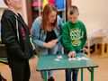 4. Uczeń układa motyla od największego do najmniejszego 