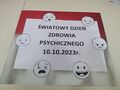 1. Plakat Światowy Dzień Zdrowia Psychicznego. 
